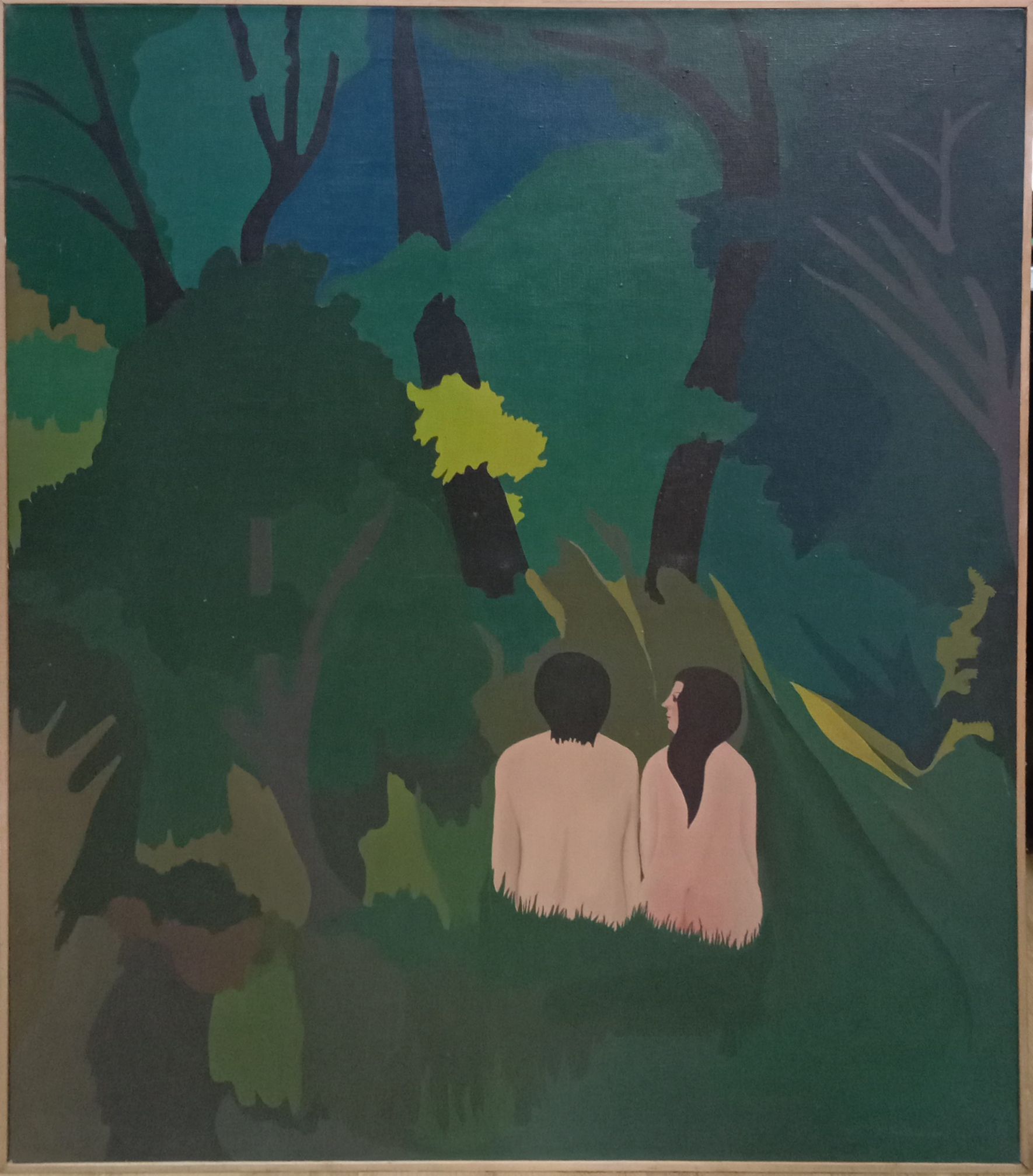 1974 Adán y Eva 100x81 Óleo sobre lienzo_
